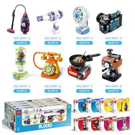 LE DI PIN 9097 non  8 THIẾT BỊ GIA DỤNG bộ đồ chơi xếp lắp ráp ghép mô hình Creator Sáng Tạo 660 khối