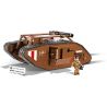 COBI CHARACTER BUILDING 2984 non  XE TĂNG HẠNG NẶNG MARK V tỷ lệ 1:35 bộ đồ chơi xếp lắp ráp ghép mô hình Military Army MARK V(MALE) Quân Sự Bộ Đội 837 khối