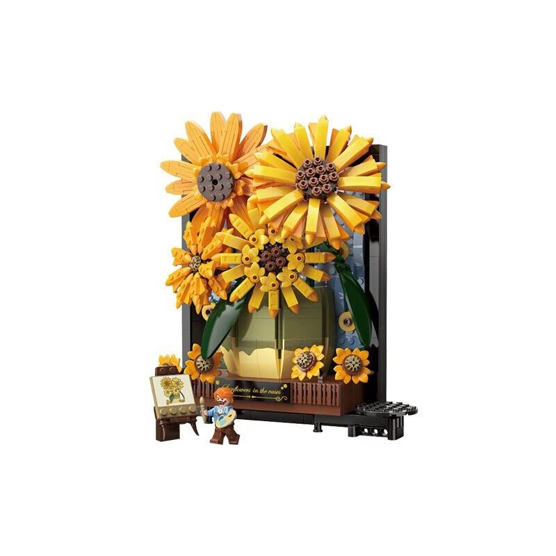 TOP TOY TC1501 1501 non Lego HOA HƯỚNG DƯƠNG TRONG BÌNH bộ đồ chơi xếp lắp ráp ghép mô hình Flowers SUNFLOWER IN VASE