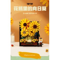 TOP TOY TC1501 1501 non  HOA HƯỚNG DƯƠNG TRONG BÌNH bộ đồ chơi xếp lắp ráp ghép mô hình Flowers SUNFLOWER IN VASE