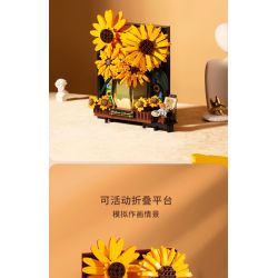 TOP TOY TC1501 1501 non  HOA HƯỚNG DƯƠNG TRONG BÌNH bộ đồ chơi xếp lắp ráp ghép mô hình Flowers SUNFLOWER IN VASE