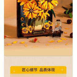 TOP TOY TC1501 1501 non  HOA HƯỚNG DƯƠNG TRONG BÌNH bộ đồ chơi xếp lắp ráp ghép mô hình Flowers SUNFLOWER IN VASE