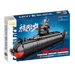 CAYI 2239 non  TÀU NGẦM HẠT NHÂN CHIẾN LƯỢC TYPE 094 bộ đồ chơi xếp lắp ráp ghép mô hình Military Army THE TYPE 094 STRATEGIC NUCLEAR SUBMARINE Quân Sự Bộ Đội 519 khối