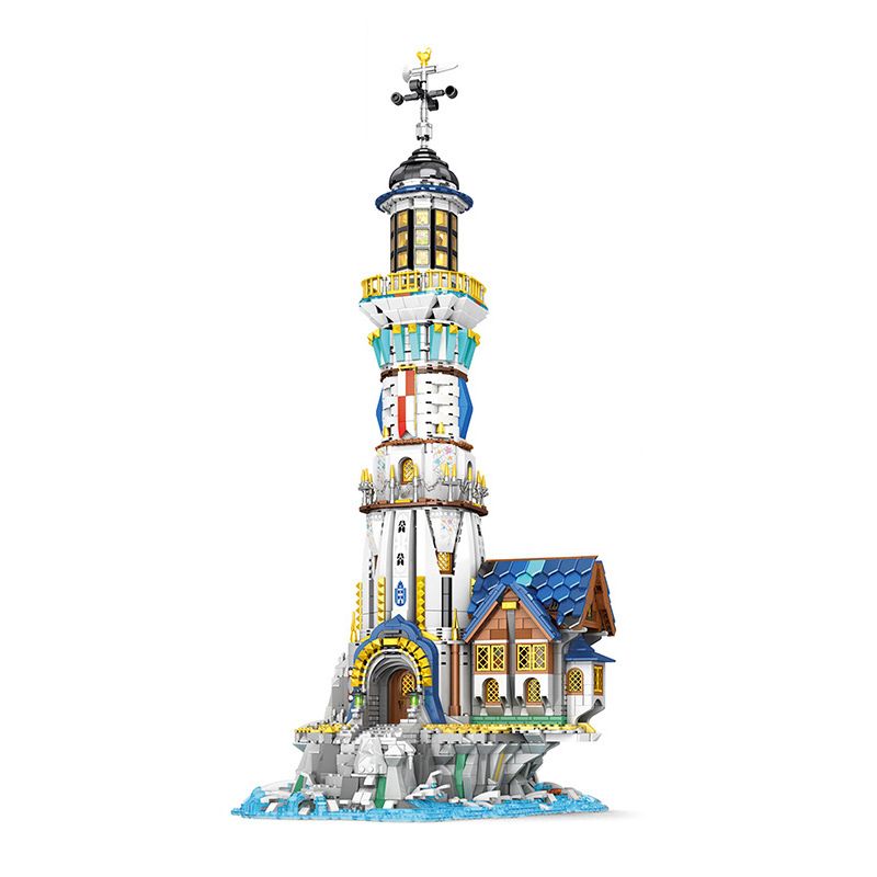 REOBRIX 66028 non Lego HẢI ĐĂNG bộ đồ chơi xếp lắp ráp ghép mô hình EUROPEAN CENTURY LIGHTHOUSE 3228 khối