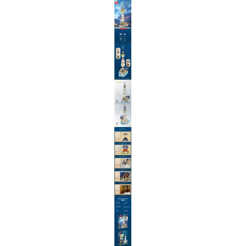 REOBRIX 66028 non  HẢI ĐĂNG bộ đồ chơi xếp lắp ráp ghép mô hình EUROPEAN CENTURY LIGHTHOUSE 3228 khối REOBRIX 66028 non  HẢI ĐĂNG bộ đồ chơi xếp lắp ráp ghép mô hình EUROPEAN CENTURY LIGHTHOUSE 3228 khối