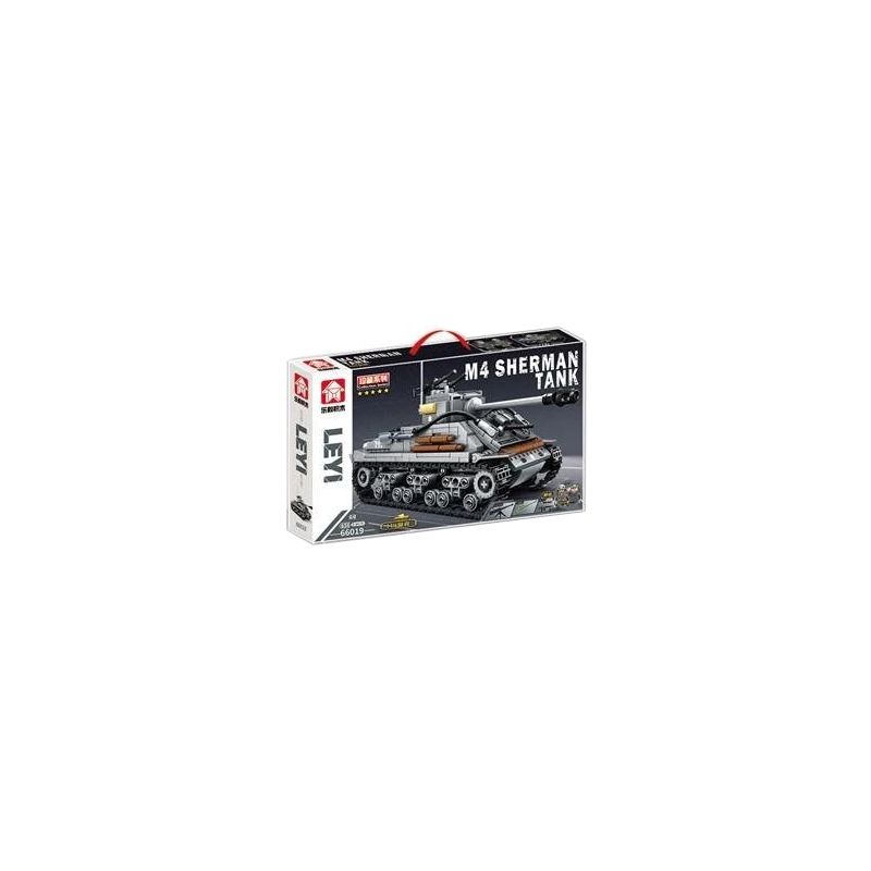 LEYI 66019 non Lego XE TĂNG HẠNG TRUNG M4 bộ đồ chơi xếp lắp ráp ghép mô hình Military Army M4 SHERMAN MEDIUM TANK Quân Sự Bộ Đội 656 khối