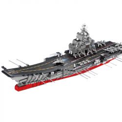 SEMBO 208012 non  TÀU LIÊU NINH 1:420 tỷ lệ 1:420 bộ đồ chơi xếp lắp ráp ghép mô hình Military Army PLA.NAVY LIAONING Quân Sự Bộ Đội 2222 khối