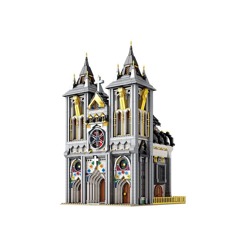 REOBRIX 66027 non Lego NHÀ THỜ bộ đồ chơi xếp lắp ráp ghép mô hình EUROPEAN CENTURY CHURCHES 3468 khối