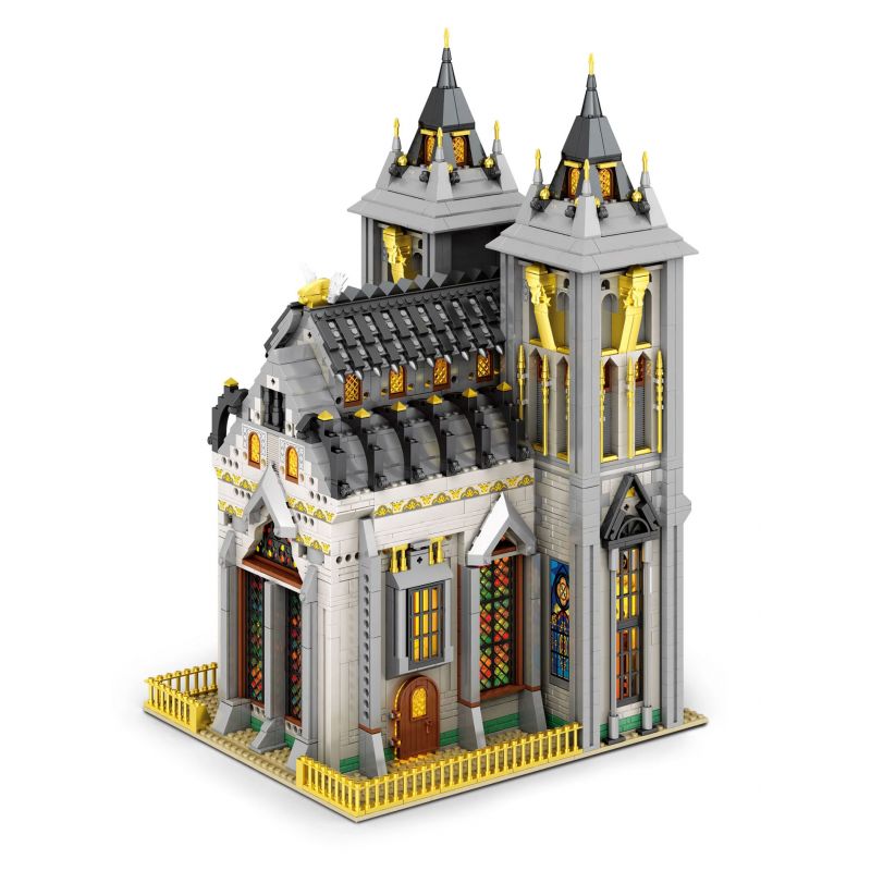 REOBRIX 66027 non  NHÀ THỜ bộ đồ chơi xếp lắp ráp ghép mô hình EUROPEAN CENTURY CHURCHES 3468 khối