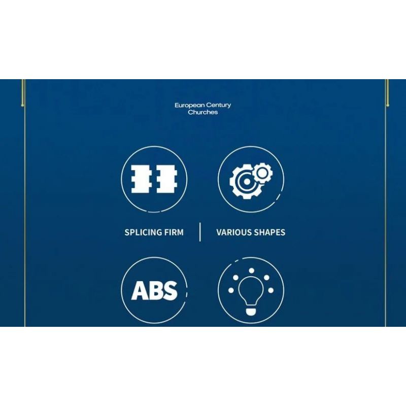 REOBRIX 66027 non  NHÀ THỜ bộ đồ chơi xếp lắp ráp ghép mô hình EUROPEAN CENTURY CHURCHES 3468 khối