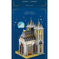 REOBRIX 66027 non  NHÀ THỜ bộ đồ chơi xếp lắp ráp ghép mô hình EUROPEAN CENTURY CHURCHES 3468 khối