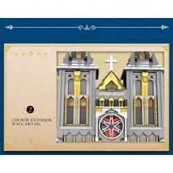 REOBRIX 66027 non  NHÀ THỜ bộ đồ chơi xếp lắp ráp ghép mô hình EUROPEAN CENTURY CHURCHES 3468 khối