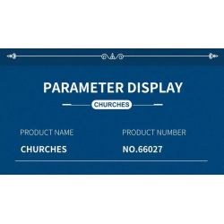 REOBRIX 66027 non  NHÀ THỜ bộ đồ chơi xếp lắp ráp ghép mô hình EUROPEAN CENTURY CHURCHES 3468 khối