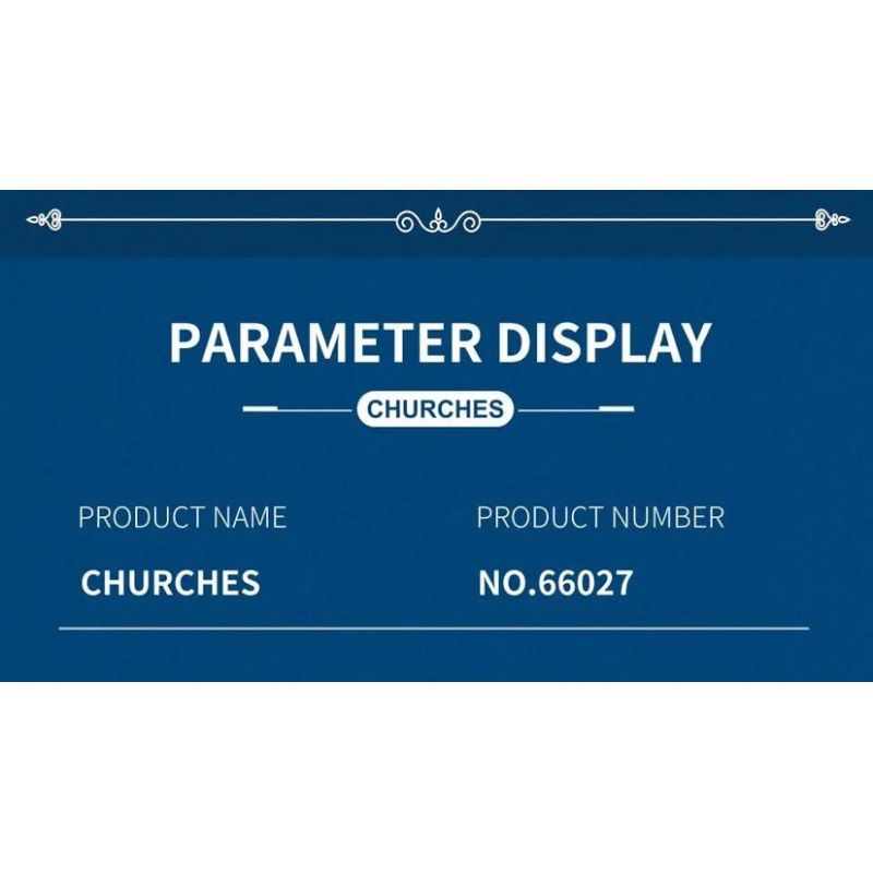 REOBRIX 66027 non  NHÀ THỜ bộ đồ chơi xếp lắp ráp ghép mô hình EUROPEAN CENTURY CHURCHES 3468 khối