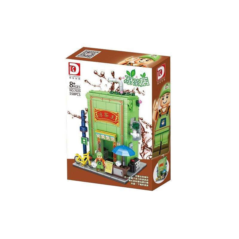 DK 7029 non Lego CỬA HÀNG TRÀ THẢO DƯỢC bộ đồ chơi xếp lắp ráp ghép mô hình City Thành Phố 558 khối