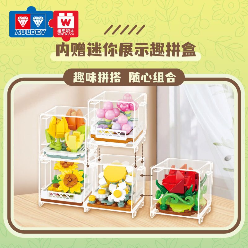 WISE BLOCK HA383020 383020 non  PHÒNG HOA NHỎ TRONG NHÀ KÍNH 9 PHONG CÁCH YÊU TINH ĐẦY NẮNG CÀNH XANH BẦU TRỜI SAO TRỨNG ĐÀO SỨC SỐNG RUNG RINH CÚC DẠI HỒNG ĐÊM HÈ YÊN BÌNH TULIP KEM CHẤM TRẮNG bộ đồ chơi xếp lắp ráp ghép mô hình Creator GREEN HOUSE Sáng Tạo