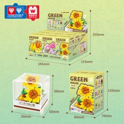 WISE BLOCK HA383020 383020 non  PHÒNG HOA NHỎ TRONG NHÀ KÍNH 9 PHONG CÁCH YÊU TINH ĐẦY NẮNG CÀNH XANH BẦU TRỜI SAO TRỨNG ĐÀO SỨC SỐNG RUNG RINH CÚC DẠI HỒNG ĐÊM HÈ YÊN BÌNH TULIP KEM CHẤM TRẮNG bộ đồ chơi xếp lắp ráp ghép mô hình Creator GREEN HOUSE Sáng Tạo