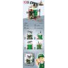 DK 7028 non  QUÁN CÀ PHÊ bộ đồ chơi xếp lắp ráp ghép mô hình City Thành Phố 522 khối