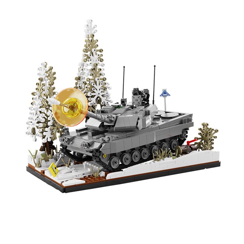 QIZHILE E01100 01100 101100 non Lego KỴ BINH BĂNG LEOPARD 2A7 bộ đồ chơi xếp lắp ráp ghép mô hình Military Army LEOPARD 2A7 ICE CAVALRY Quân Sự Bộ Đội