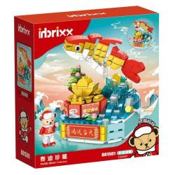 INBRIXX 881501 non  CẦU NGUYỆN CÁ KOI bộ đồ chơi xếp lắp ráp ghép mô hình TEDDY BEAR
