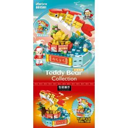 INBRIXX 881501 non  CẦU NGUYỆN CÁ KOI bộ đồ chơi xếp lắp ráp ghép mô hình TEDDY BEAR