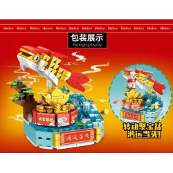 INBRIXX 881501 non  CẦU NGUYỆN CÁ KOI bộ đồ chơi xếp lắp ráp ghép mô hình TEDDY BEAR