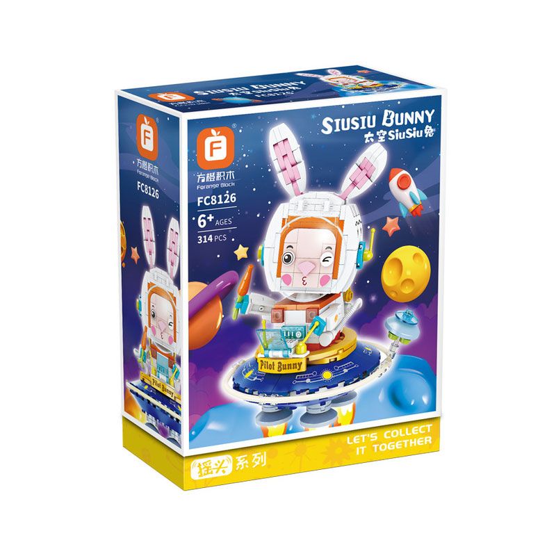 FORANGE FC8126 8126 non  THỎ SISIU bộ đồ chơi xếp lắp ráp ghép mô hình SIUSIU BUNNY 314 khối