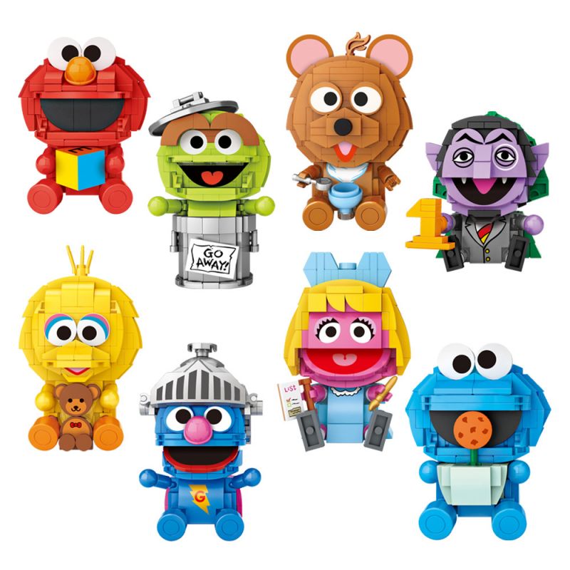 LOZ 1313 non Lego TRỨNG MÙ ĐƯỜNG MÈ bộ đồ chơi xếp lắp ráp ghép mô hình Movie & Game SESAME STREET Phim Và Trò Chơi