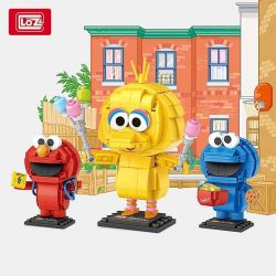 LOZ 4108 non  ĐƯỜNG MÈ bộ đồ chơi xếp lắp ráp ghép mô hình Movie & Game SESAME STREET Phim Và Trò Chơi 707 khối