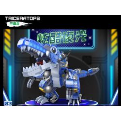 ZHEGAO DZ4101 4101 non  Q KHỦNG LONG CƠ DỄ THƯƠNG 4 LOẠI TYRANNOSAURUS REX TRICERATOPS SPINOSAURUS VELOCIRAPTOR bộ đồ chơi xếp lắp ráp ghép mô hình Jurassic World Thế Giới Khủng Long 1509 khối