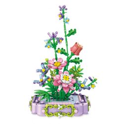 GEKKOSHA 804201 non  CÀNH HOA MÚA bộ đồ chơi xếp lắp ráp ghép mô hình 870 khối