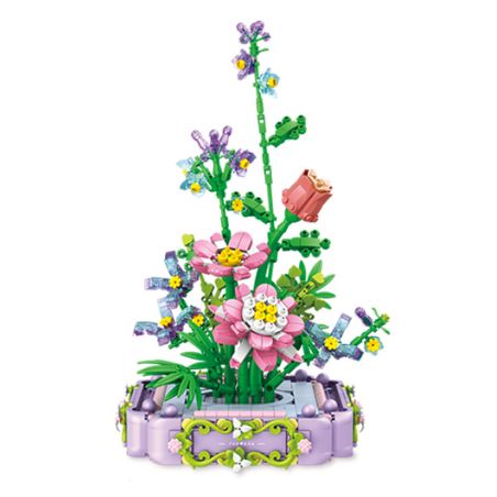 GEKKOSHA 804201 non  CÀNH HOA MÚA bộ đồ chơi xếp lắp ráp ghép mô hình 870 khối