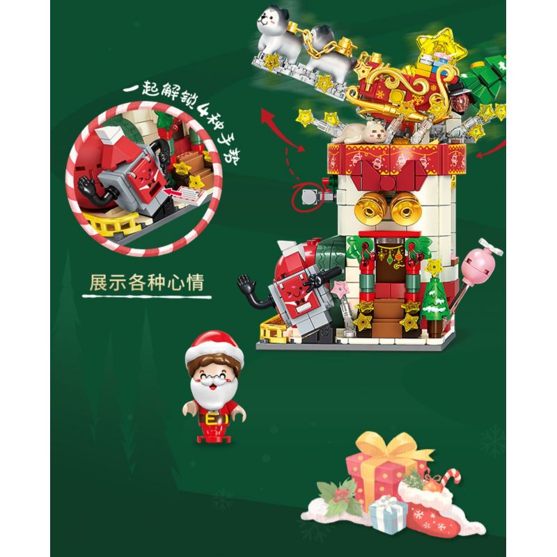 GEKKOSHA 801007 non  XE TRƯỢT TUYẾT BẬP BÊNH bộ đồ chơi xếp lắp ráp ghép mô hình