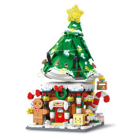 GEKKOSHA 801006 non  LẮC CÂY GIÁNG SINH bộ đồ chơi xếp lắp ráp ghép mô hình Modular Buildings Mô Hình Nhà Cửa