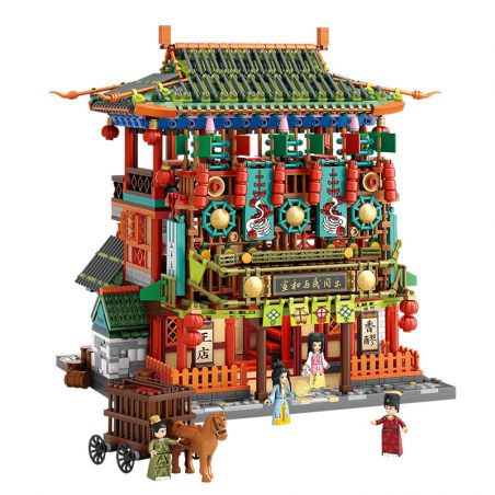 LOZ 1056 non  CỬA HÀNG SUNSHINE bộ đồ chơi xếp lắp ráp ghép mô hình 2837 khối