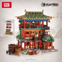 LOZ 1056 non  CỬA HÀNG SUNSHINE bộ đồ chơi xếp lắp ráp ghép mô hình 2837 khối