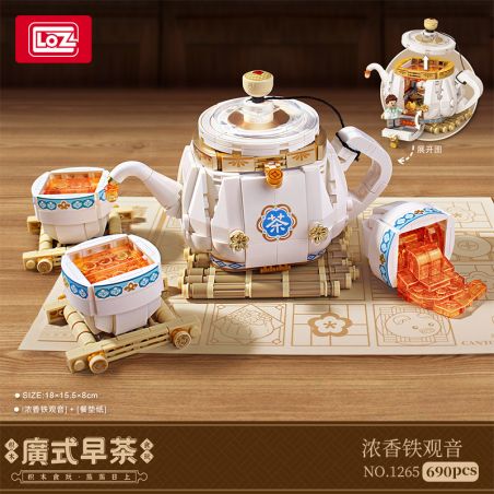 LOZ 1265 non  HƯƠNG THƠM MẠNH MẼ TIEGUANYIN bộ đồ chơi xếp lắp ráp ghép mô hình 690 khối