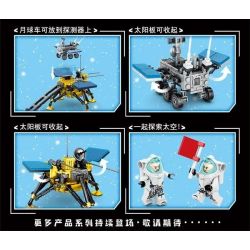 LEYI 88029 non  GIẤC MƠ KHÔNG GIAN MÔ-ĐUN HẠ CÁNH MẶT TRĂNG CHANG'E bộ đồ chơi xếp lắp ráp ghép mô hình Space Thám Hiểm Không Gian 535 khối