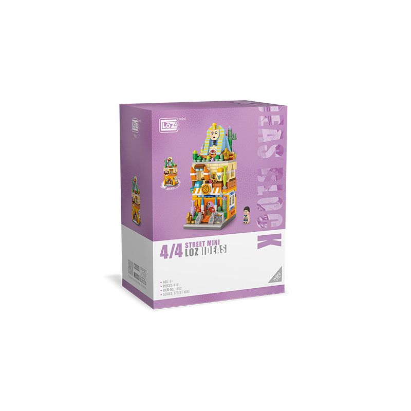 LOZ 1652 non  NHÀ KHẢO CỔ bộ đồ chơi xếp lắp ráp ghép mô hình Mini Modular Đường Phố Thu Nhỏ 418 khối