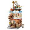 LOZ 1650 non  NHÀ HÀNG HẢI bộ đồ chơi xếp lắp ráp ghép mô hình Mini Modular Đường Phố Thu Nhỏ 380 khối
