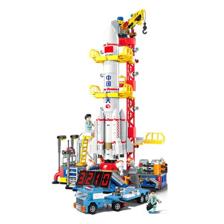 SEMBO 203336 non  RA MẮT TRUNG TÂM XE bộ đồ chơi xếp lắp ráp ghép mô hình Space SEA OF STARS Thám Hiểm Không Gian 728 khối