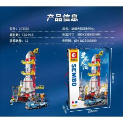 SEMBO 203336 non  RA MẮT TRUNG TÂM XE bộ đồ chơi xếp lắp ráp ghép mô hình Space SEA OF STARS Thám Hiểm Không Gian 728 khối