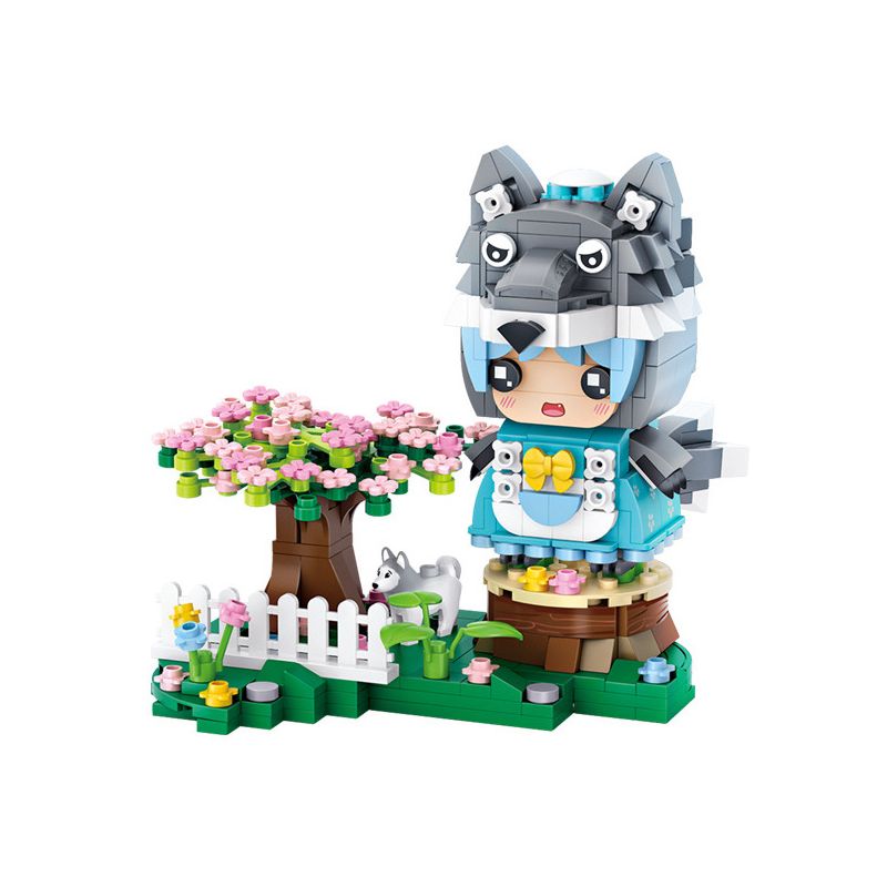 LOZ 1662 non Lego TRUYỆN CỔ TÍCH CON RỐI CẬU BÉ SÓI bộ đồ chơi xếp lắp ráp ghép mô hình 448 khối