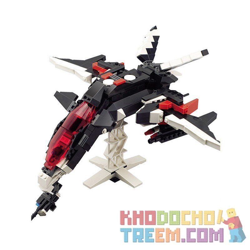 GUDI 8119 Xếp hình kiểu  CREATOR 3 IN 1 Transformers 3 In 1 Rô Bốt Biến Hình Thành Phi Thuyền Thú 438 khối