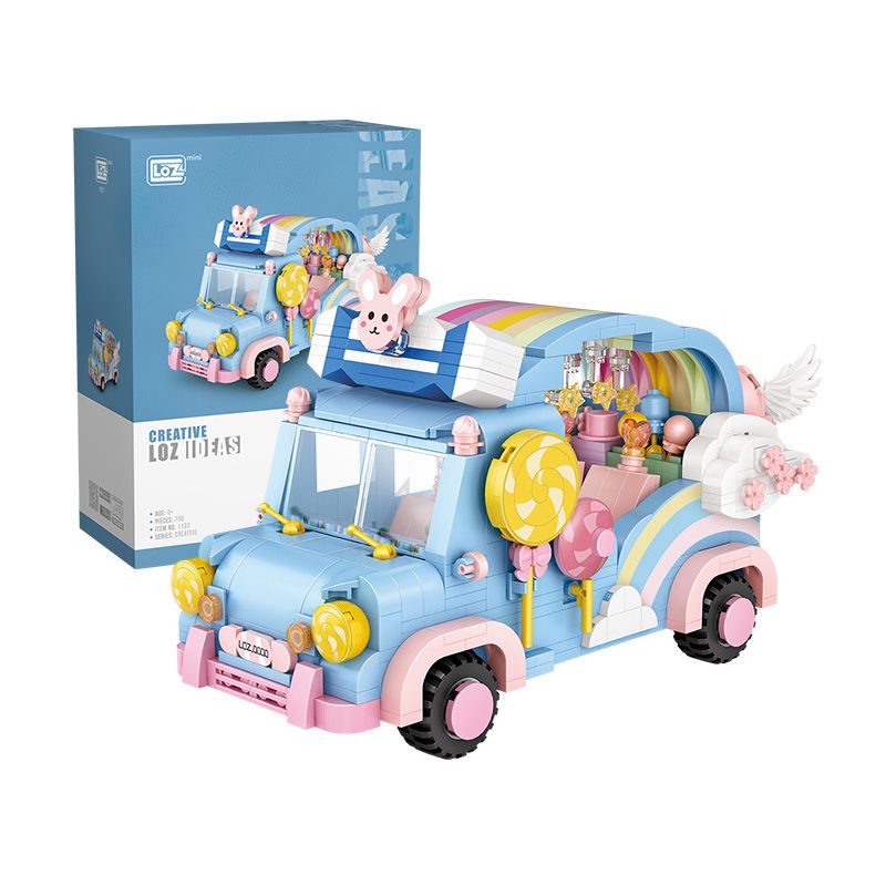 LOZ 1133 non Lego XE CẦU VỒNG bộ đồ chơi xếp lắp ráp ghép mô hình Girl Con Gái 758 khối