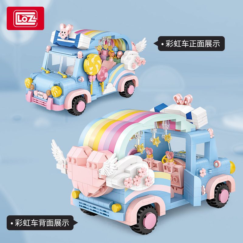 LOZ 1133 non  XE CẦU VỒNG bộ đồ chơi xếp lắp ráp ghép mô hình Girl Con Gái 758 khối