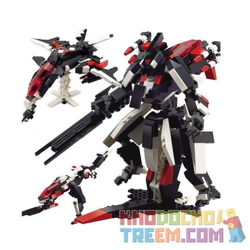 GUDI 8119 Xếp hình kiểu  CREATOR 3 IN 1 Transformers 3 In 1 Rô Bốt Biến Hình Thành Phi Thuyền Thú 438 khối