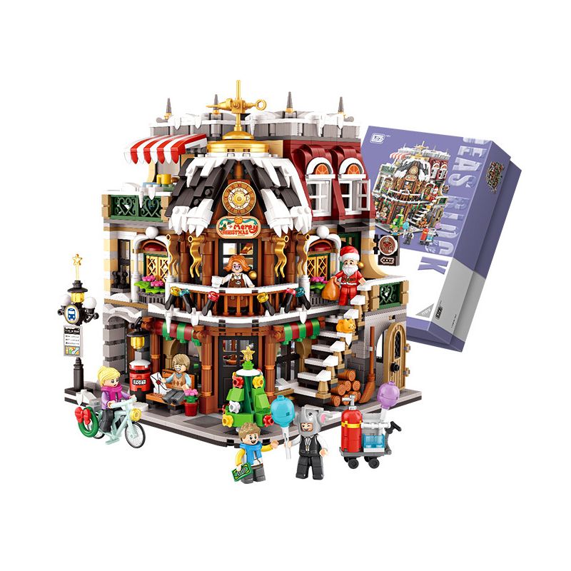 LOZ 1054 non Lego QUÁN CÀ PHÊ GIÁNG SINH bộ đồ chơi xếp lắp ráp ghép mô hình Modular Buildings Mô Hình Nhà Cửa 2506 khối