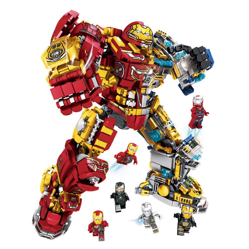 LY 76078 non Lego KẺ BÁO THÙ NGƯỜI MÁY bộ đồ chơi xếp lắp ráp ghép mô hình Marvel Super Heroes IRON HERO Siêu Anh Hùng Marvel 1876 khối