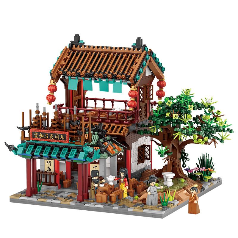 LOZ 1058 non Lego CHÂN CỬA HÀNG CHÀO ĐÓN bộ đồ chơi xếp lắp ráp ghép mô hình 2051 khối